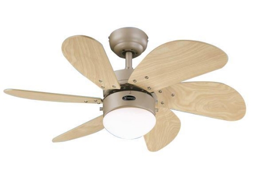 图片 Westinghouse Turbo Swirl 30" Brushed Aluminum Ceiling Fan, WH6T30BAD