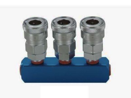 图片 THB New Improved Steel Body - 1/4" Manifold - Straight Type - 3 Way