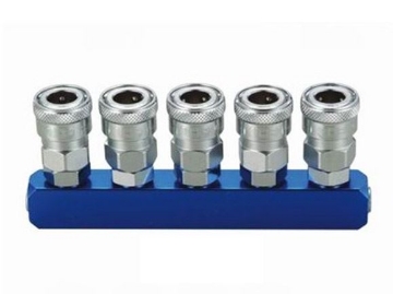 图片 THB New Improved Steel Body - 1/4" Manifold - Straight Type - 5 Way