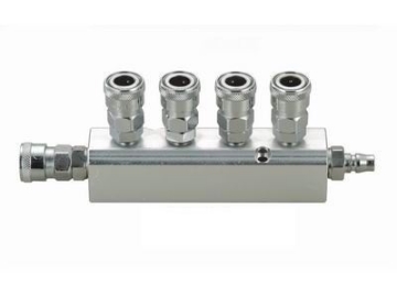 图片 THB Quick Flow 1/2" Manifold - New Improved Steel Body -  Staright Type - 4 Way