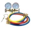 图片 Asian First Brand CT-536G Brass Manifold Gauge For R-12 With Sight Glass & 36" Hose