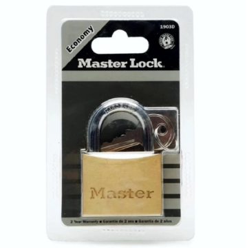 图片 Master Lock Economy Brass Padlock No. 1903D 50mm