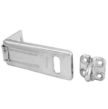 图片 Master Lock 3-1/2in (89mm) Long Zinc Plated Hardened Steel Hasp with Hardened Steel Locking Eye