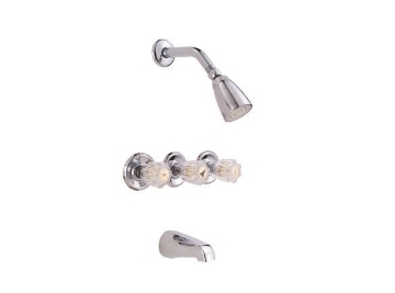 图片 Eurostream Standard Three Lever Tub,Faucet & Shower Chrome Handle DZ22346CP