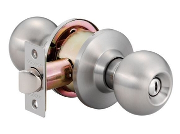 图片 Ezset Bala Gr.2 Satin Stainless Steel Cylindrical Privacy Knobset EZ102CBAUS32D