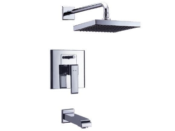 图片 Delta In-Wall Tub & Shower, W/quadrate Showerhead 26075