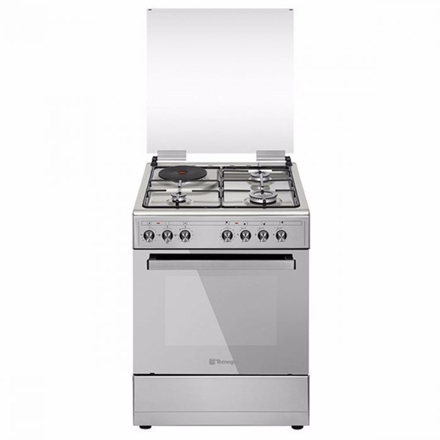 Picture of Tecnogas TFG6031DRX 60CM Range, 3 Gas Burners + 1 Electric Plate | Gas Oven + Electric Grill | Rotisserie