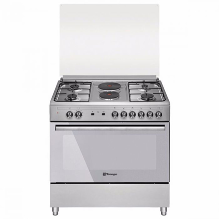 Picture of Tecnogas TFG9242CRVSS 90cm Range, 4 Gas Burners + 2 Fast Heating Electric Plates │ Gas Oven + Gas Grill │ Rotisserie