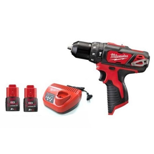 图片 MILWAUKEE M12 3/8 Chuck Hammer Drill Set M12BPD-202C