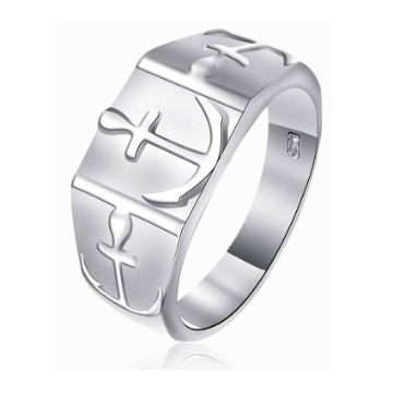 图片 925 Silver Jewelry,Mens Ring- SR-370