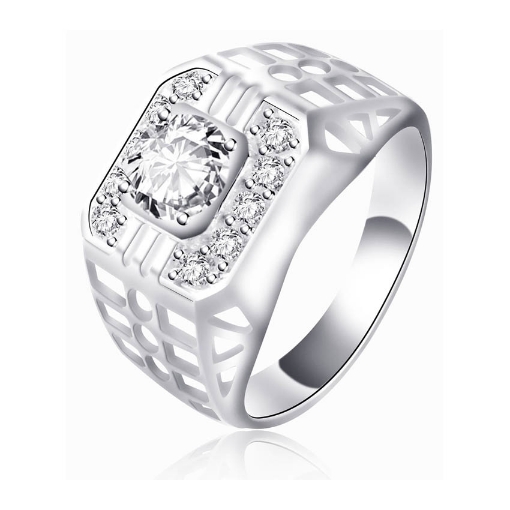 图片 925 Silver Jewelry,Mens Ring- SR-375