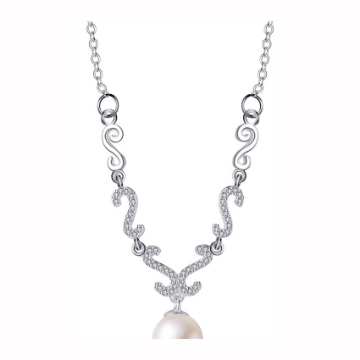 图片 925 Silver Jewelry,Center Chain Necklace- LN-036