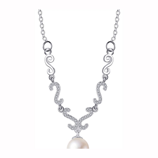 图片 925 Silver Jewelry,Center Chain Necklace- LN-036