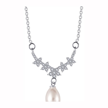 图片 925 Silver Jewelry,Center Chain Necklace- LN-061