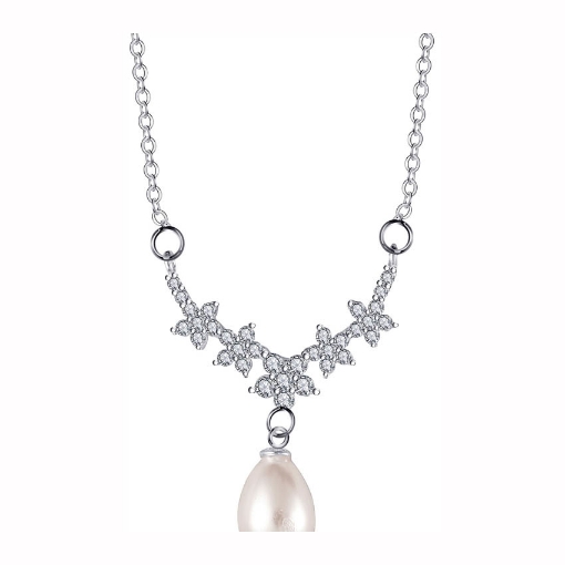 图片 925 Silver Jewelry,Center Chain Necklace- LN-061