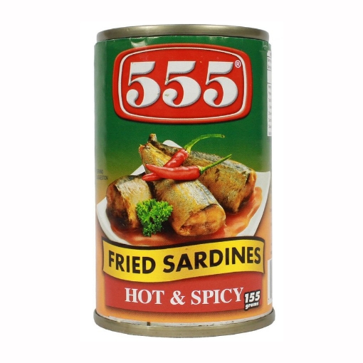 图片 555 Fried Sardines Hot & Spicy 155g