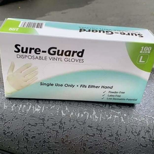 图片 100pcs /Box ,Sure Guard Gloves, Disposable Vinyl Gloves