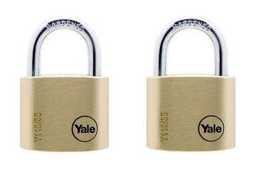 图片 Yale Classic Series Outdoor Solid Brass Padlock 35mm with Multi-pack - Y110/35/121/2