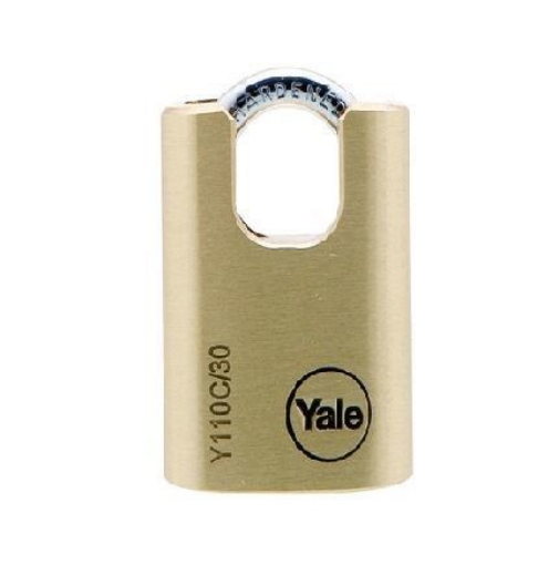 图片 Yale Classic Series Outdoor Solid Brass Closed Shackle Padlock 30mm - Y110C/30/115/1