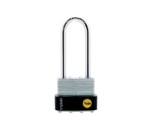 图片 Yale Classic Series Outdoor Laminated Steel Long Shackle Padlock 40mm with Multi-pack - YLHY125/40/163 /1