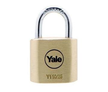 图片 Yale Classic Series Outdoor Solid Brass Padlock 25mm with Multi-pack - Y110/25/115/1