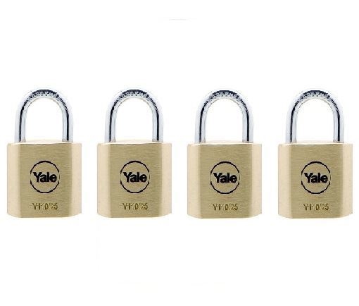 图片 Yale Classic Series Outdoor Solid Brass Padlock 25mm with Multi-pack - Y110/25/115/4