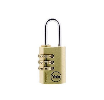 图片 Yale Class Series Indoor Solid Brass Combination Padlock 22mm - Y150/22/120/1