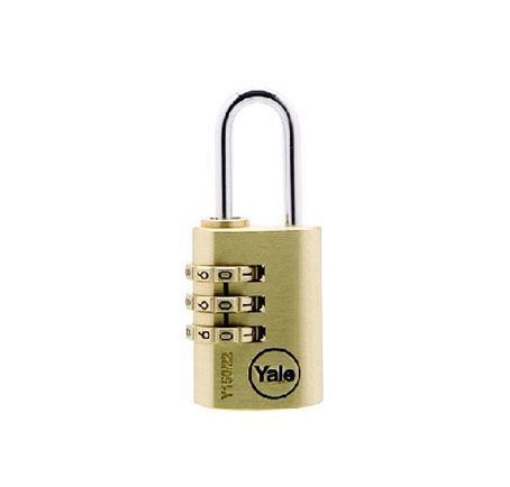 图片 Yale Class Series Indoor Solid Brass Combination Padlock 22mm - Y150/22/120/1