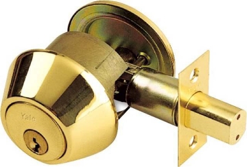 图片 Yale Deadbolt-Single Cylinder Evoke Series Dimple Key Antique Brass