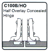 图片 Self-Closing Cabinet Hinge C100A/FO