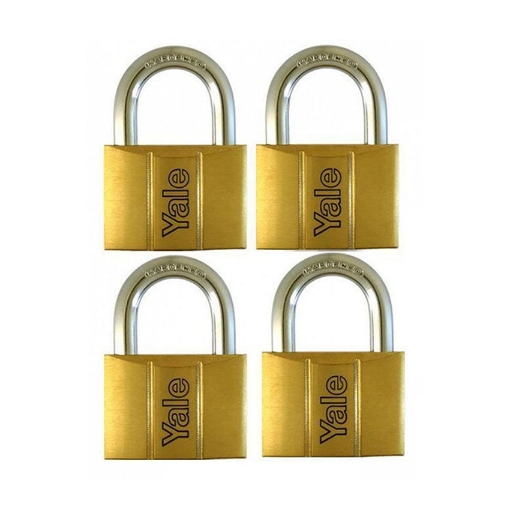 图片 Brass Padlocks Key Alike 4 Pieces, Multi-Pack V140.40KA4