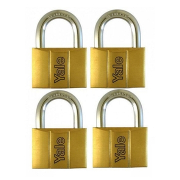 图片 Brass Padlocks Key Alike 4 Pieces, Multi-Pack V140.60KA4