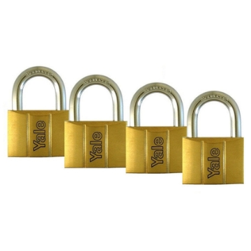 图片 Brass Padlocks Key Alike 4 Pieces, Multi-Pack V140.30KA4