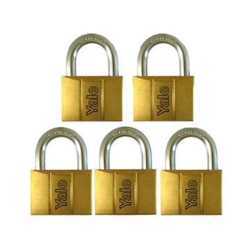 图片 Brass Padlocks Key Alike 5 Pieces, Multi-Pack V140.60KA5