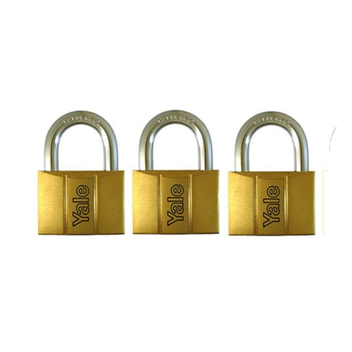 图片 Brass Padlocks Key Alike 3 Pieces, Multi-Pack V140.40KA3