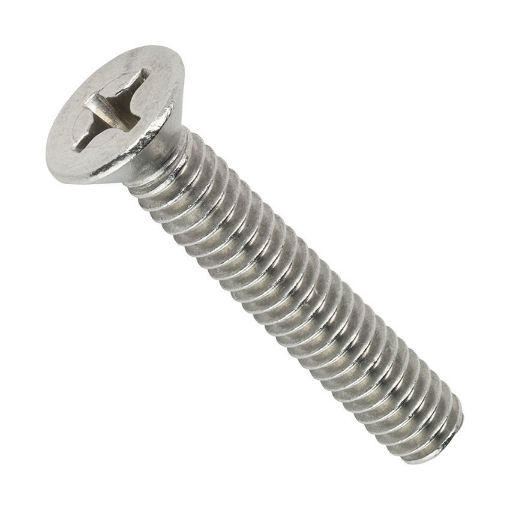 Stainless Steel Machine Screw, Flat Head, Phillips Drive