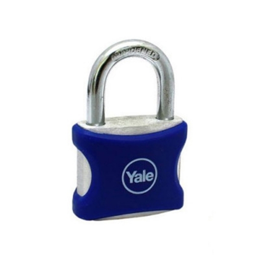 图片 Yale , YE3/38/119/1BL, PVC Wrapped Aluminum Body Padlock, Blue, YE3381191BL