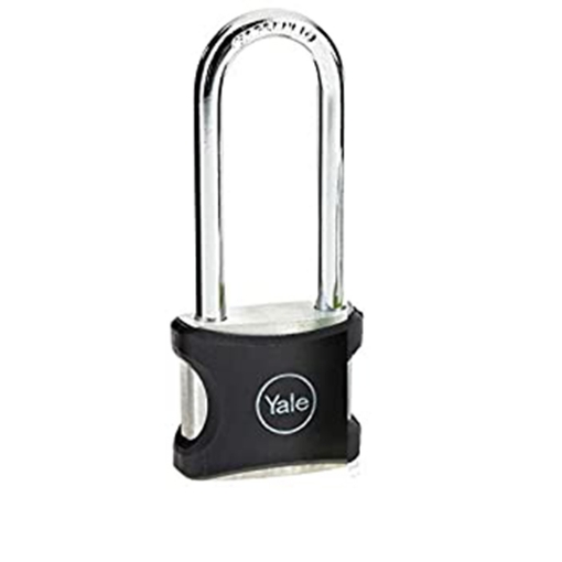 图片 Yale YE3/38/156/1/BK, PVC Wrapped Aluminum Body Padlock, Black, YE3381561BK