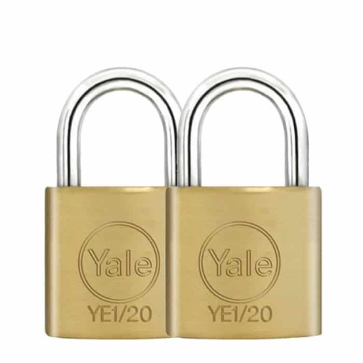 图片 Yale YE1/20/111/2, Essential Series Indoor Solid Brass Padlock 20mm, YE1201112