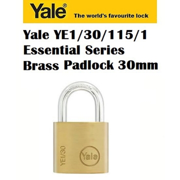 图片 Yale Essential Series Indoor Brass Padlock 30mm, YLHYE1/30/115/1