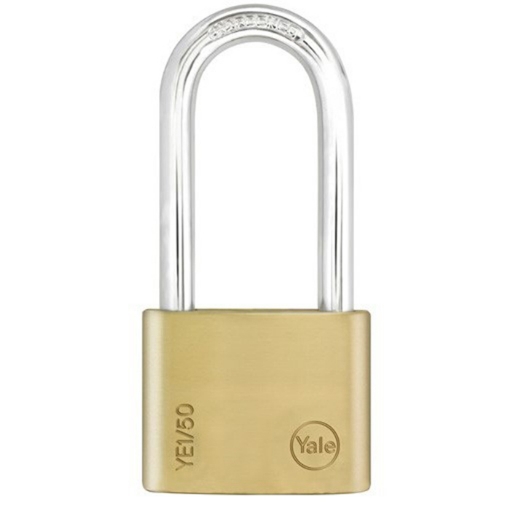 图片 Yale Long Shackle Brass Padlock, YLHYE1/50/166/1