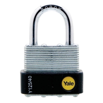 图片 Yale Y125/40/122/1, Laminated Steel Padlock 40mm, Y125401221