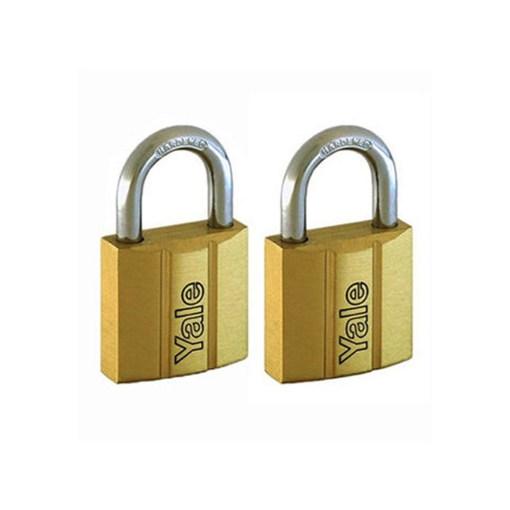 图片 Yale V140.25 KA2, Standard Shackle Brass Padlocks 140 Series Key Alike 2, V14025KA2