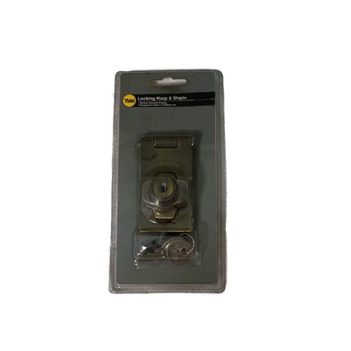 图片 Yale V00954 US5, V00954 US26, Door Hasp and Staple with Lock, V00954_US5