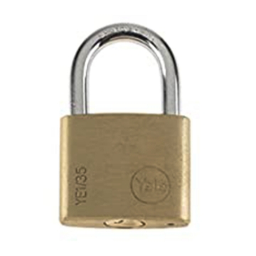 图片 Yale YE1/35/120/1, Essential Series Indoor Brass Padlock 35mm, YE1351201