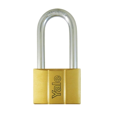 图片 YALE V140.60LS64, Long Shackle Brass Padlock 60mm, V14060LS64