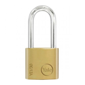 图片 Yale YE1/30/132/1, Long Shackle Brass Padlock, YE1301321