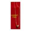 图片 18K Saudi Gold Necklace with Pendant, Chain 0.83g, Pendant 0.15g, Size 18", 2805N3