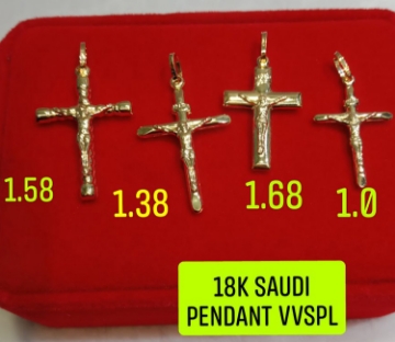 图片 18K Saudi Gold Pendant, 1.0g, 1.38g, 1.58g, 1.68g, 2805PC4