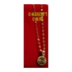 图片 18K Saudi Gold Necklace with Pendant, Chain 0.82g, Pendant 0.66g, Size 18", 2805N4F